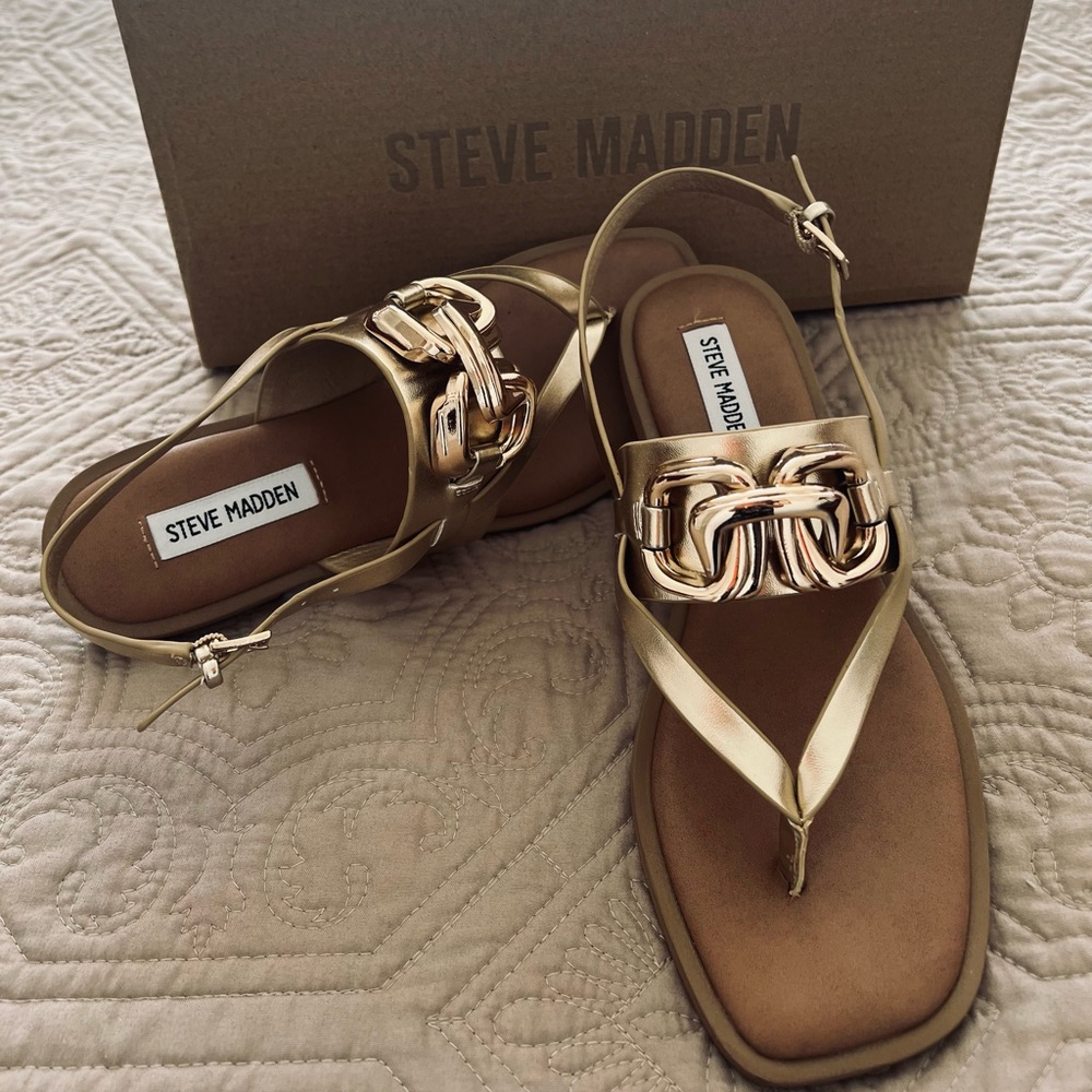 Steve Madden genie gold sandalias